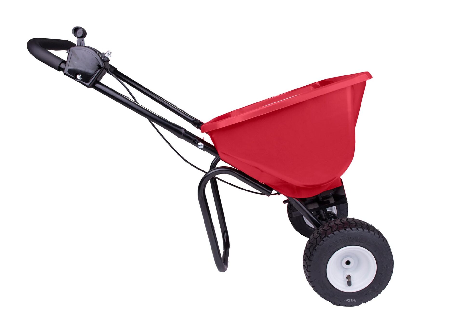 65lb Residential Broadcast Spreader with Pneumatic Tires image 3