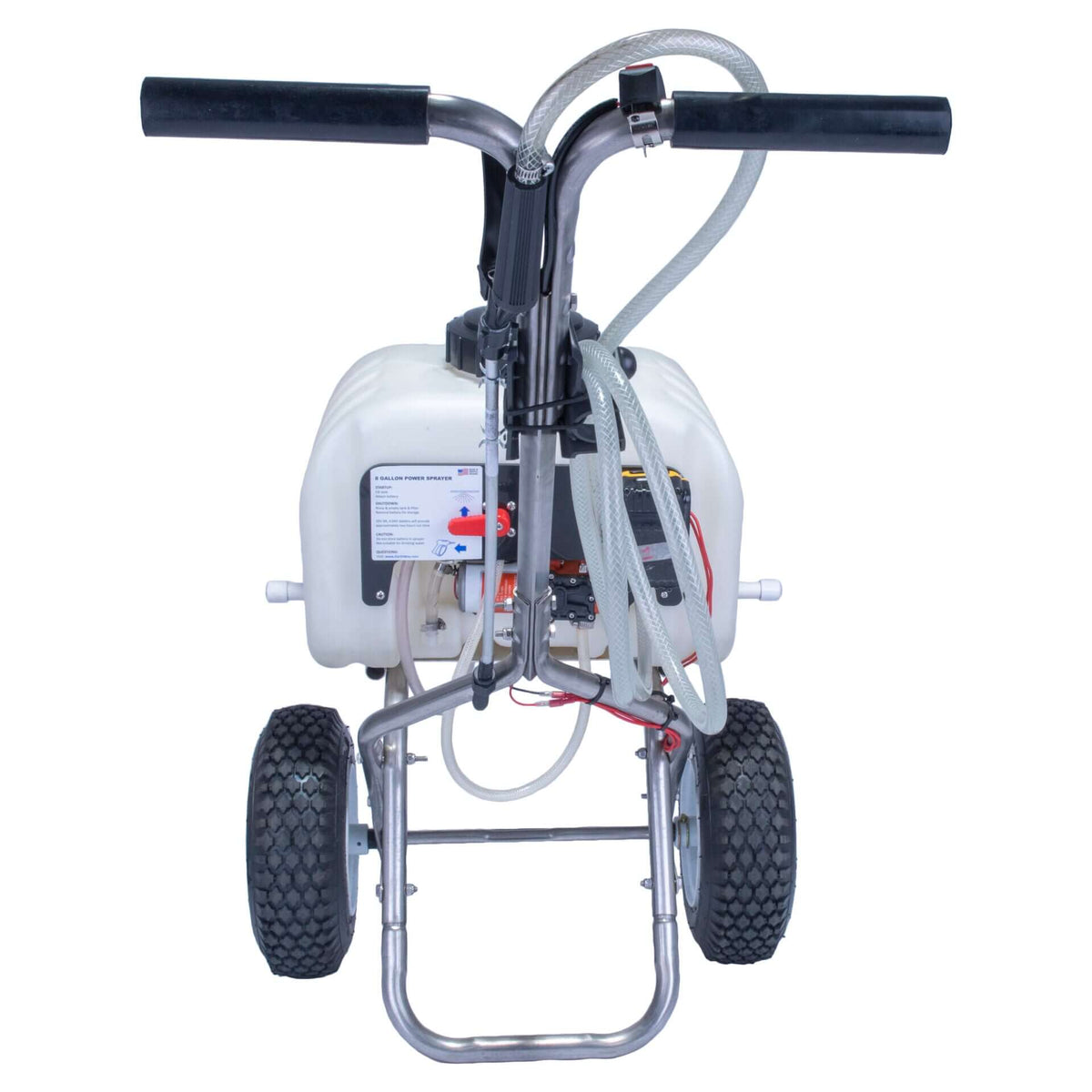 8 Gallon Stainless Steel Push Sprayer With Hose image 2