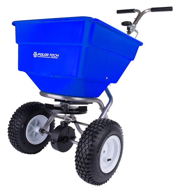 100lb Professional Stainless Steel Ice Melt Broadcast Spreader image 0