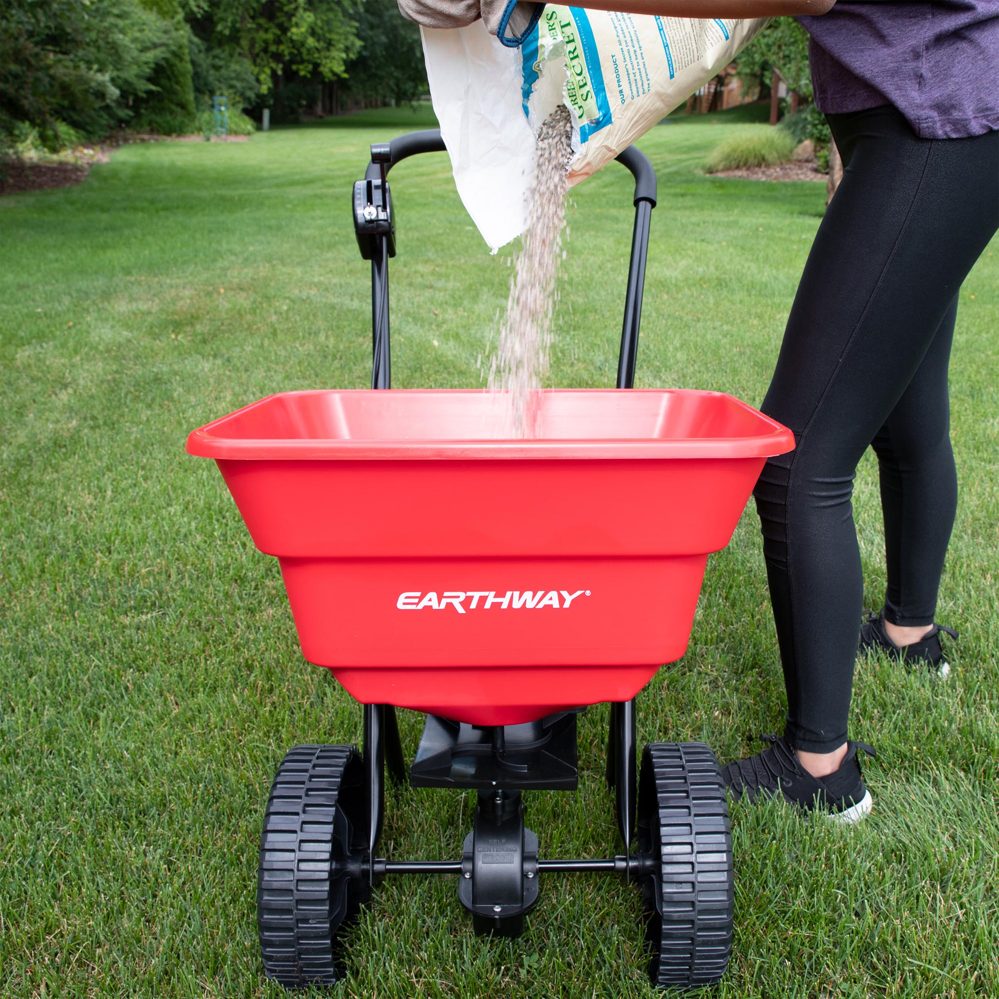 80lb Commercial Broadcast Spreader with Poly Tires image 5