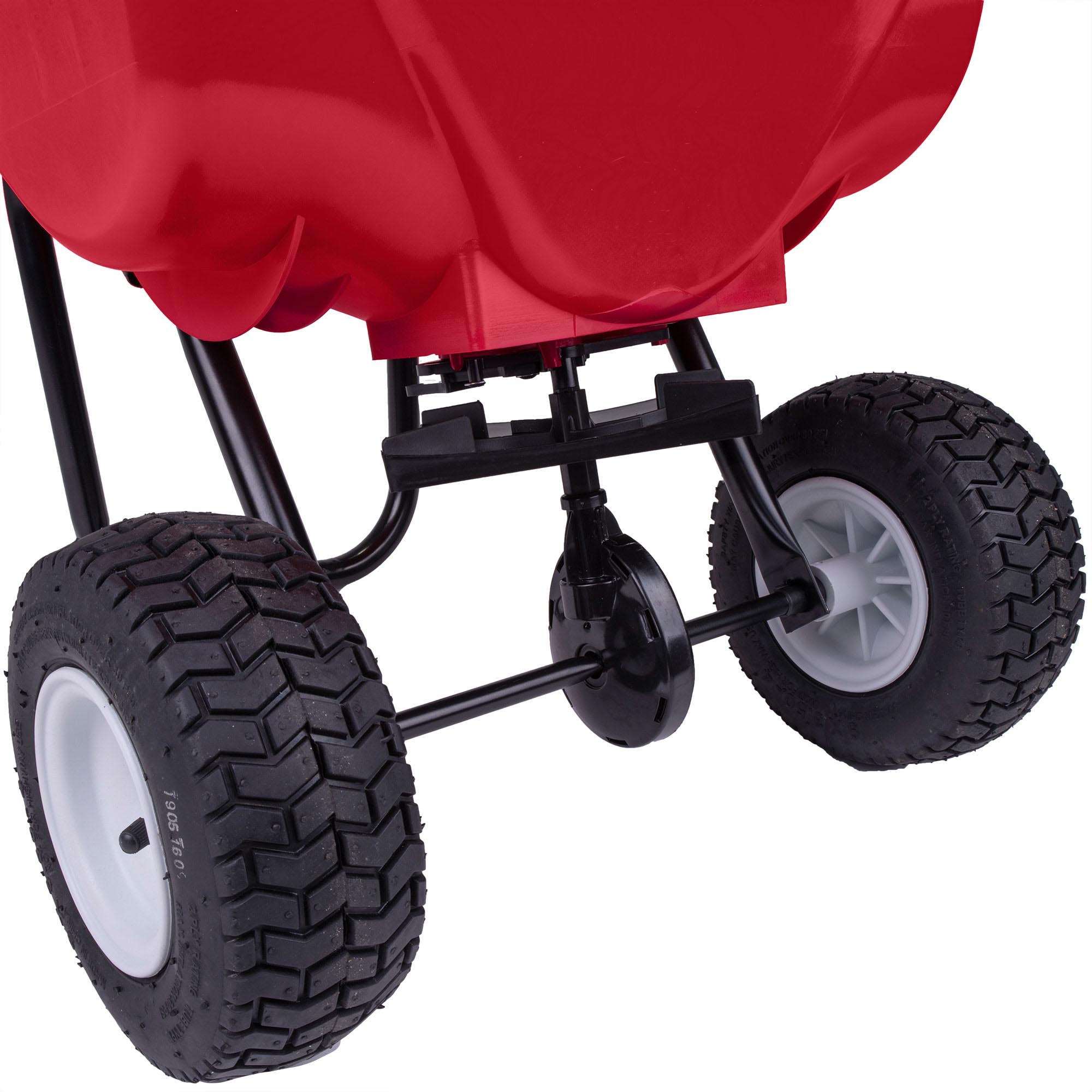 65lb Residential Broadcast Spreader with Pneumatic Tires image 2