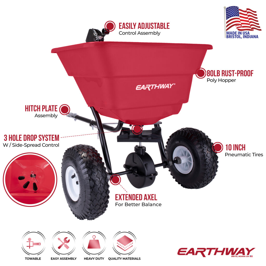 80lb Estate Tow Broadcast Spreader - EarthWay Products Incorporated